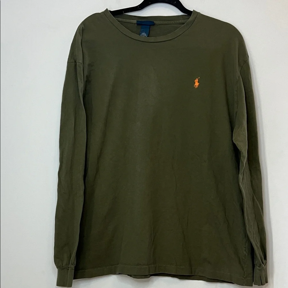 Polo by Ralph Lauren Men's Classic Dark Green Long Sleeve Shirt Size Large
